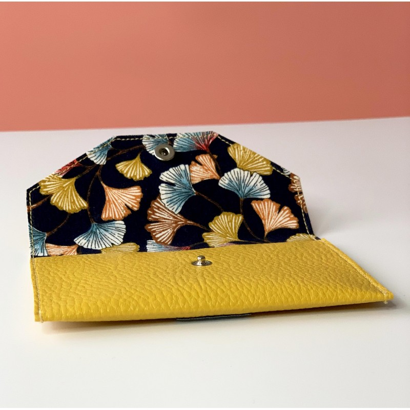 Pochette à cartes JoliZados Moutarde et fleurs Jolizados - 1