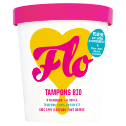 Tampons en coton bio avec applicateur Flo Flo - 1