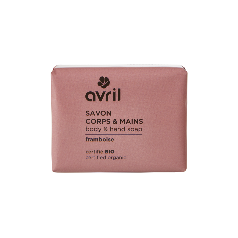 SAVON CORPS & MAINS FRAMBOISE  - CERTIFIÉ BIO - AVRIL